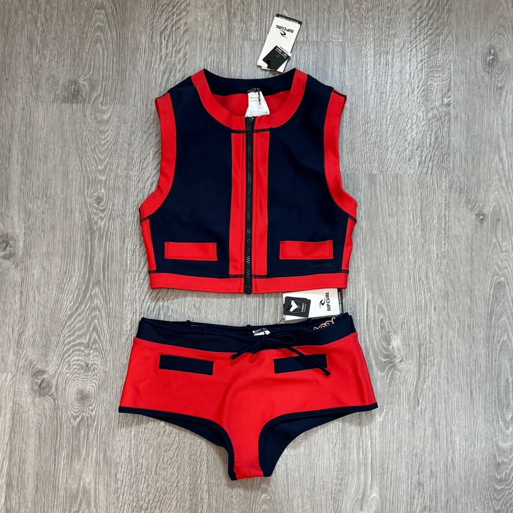 Rip Curl Coco swim surf neoprene vest and matching bottoms